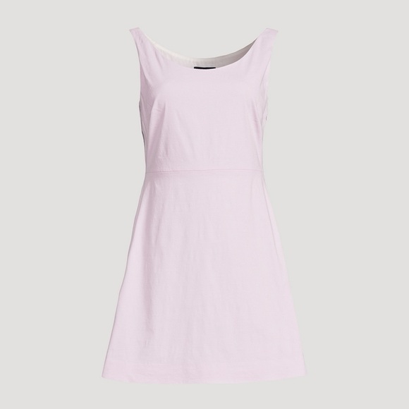 Theory Pink Ballerina Neck Mini Dress - Picture 3 of 6